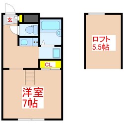 紫陽花アパートの物件間取画像